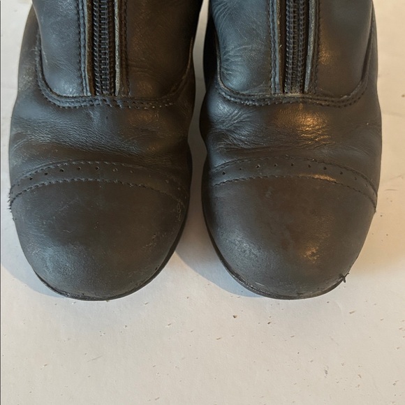 Black Leather Zip-Up Paddock Boots - Picture 4 of 6